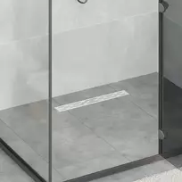Dušo nutekėjimas su linijiniu dizainu Sidabro 60 cm