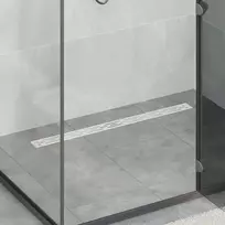 Dušo nutekėjimas su linijiniu dizainu Sidabro 90 cm