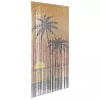 Vabzdžių durų užuolaidos, palmės spaudinys, 90x220cm, bambukas