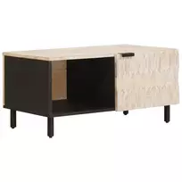 Kavos staliukas Balta 80 x 50 x 40 cm Kietas mango medis