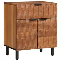 Šalia lovos spintelė Ruda 50 x 33 x 60 cm Kietas mango medis