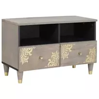 Televizoriaus spintelė Pilka 70 x 33 x 46 cm Kietas mango medis