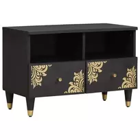 Televizoriaus spintelė Juoda 70 x 33 x 46 cm Kietas mango medis