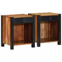 Šalia lovos spintelė 2 pcs Ruda 40 x 35 x 50 cm