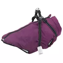 Šunų kailis su diržais, atsparus vandeniui, violetinis, L52