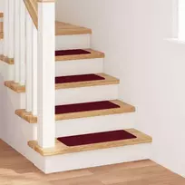 Slydimui atsparūs laiptų kilimėliai 15 pcs Vyšninė 60 x 25 cm
