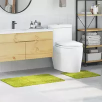 Antisklidus vonios kilimėlių rinkinys 2 pcs Žalia PP
