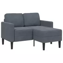 dvivietė sofa su gultu L formos tamsiai pilka 125 cm aksomas