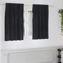 Užtemdymo užuolaidos 2 pcs Juoda 140 x 140 cm Aksomas