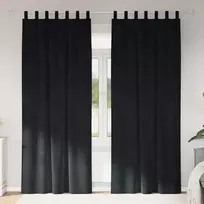 Užtemdymo užuolaidos 2 pcs Juoda 140 x 260 cm Aksomas