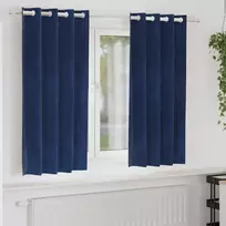Užtemdymo užuolaidos 2 pcs Tamsiai mėlyna 140 x 175 cm Aksomas