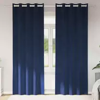 Užtemdymo užuolaidos 2 pcs Tamsiai mėlyna 140 x 245 cm Aksomas