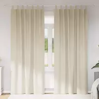 Užtemdymo užuolaidos 2 pcs Kreminė 140 x 245 cm Aksomas