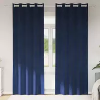 Užtemdymo užuolaidos 2 pcs Tamsiai mėlyna 140 x 225 cm Aksomas