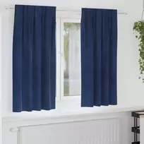 Užtemdymo užuolaidos 2 pcs Tamsiai mėlyna 140 x 175 cm Aksomas