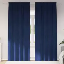 Užtemdymo užuolaidos 2 pcs Tamsiai mėlyna 140 x 245 cm Aksomas