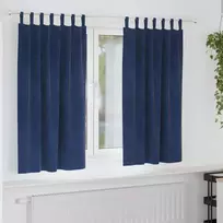 Užtemdymo užuolaidos 2 pcs Tamsiai mėlyna 140 x 175 cm Aksomas