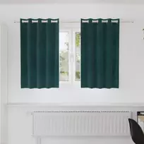 Užtemdymo užuolaidos 2 pcs Tamsiai žalia 140 x 140 cm Aksomas
