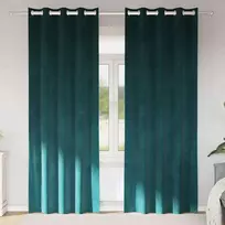 Užtemdymo užuolaidos 2 pcs Tamsiai žalia 140 x 260 cm Aksomas