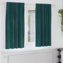 Užtemdymo užuolaidos 2 pcs Tamsiai žalia 140 x 175 cm Aksomas