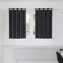 Užtemdymo užuolaidos 2 pcs Tamsiai pilka 140 x 140 cm Aksomas