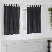 Užtemdymo užuolaidos 2 pcs Tamsiai pilka 140 x 140 cm Aksomas