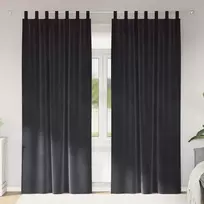 Užtemdymo užuolaidos 2 pcs Tamsiai pilka 140 x 225 cm Aksomas