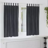 Užtemdymo užuolaidos 2 pcs Tamsiai pilka 140 x 175 cm Aksomas