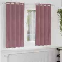Užtemdymo užuolaidos 2 pcs Tamsiai rožinė 140 x 175 cm Aksomas