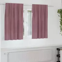 Užtemdymo užuolaidos 2 pcs Tamsiai rožinė 140 x 140 cm Aksomas