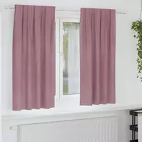 Užtemdymo užuolaidos 2 pcs Tamsiai rožinė 140 x 175 cm Aksomas