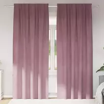 Užtemdymo užuolaidos 2 pcs Tamsiai rožinė 140 x 245 cm Aksomas