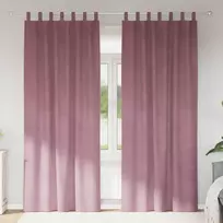 Užtemdymo užuolaidos 2 pcs Tamsiai rožinė 140 x 245 cm Aksomas