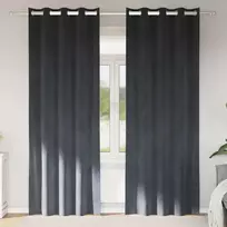 Užtemdymo užuolaidos 2 pcs Šviesiai pilka 140 x 245 cm Aksomas