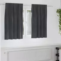 Užtemdymo užuolaidos 2 pcs Šviesiai pilka 140 x 140 cm Aksomas