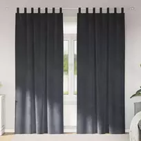 Užtemdymo užuolaidos 2 pcs Šviesiai pilka 140 x 245 cm Aksomas