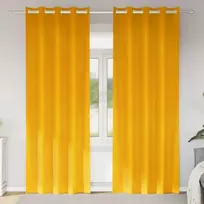 Užtemdymo užuolaidos 2 pcs Garučių geltona 140 x 260 cm Aksomas