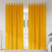 Užtemdymo užuolaidos 2 pcs Garučių geltona 140 x 260 cm Aksomas