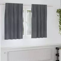 Užtemdymo užuolaidos 2 pcs Šviesiai pilka 140 x 140 cm Aksomas