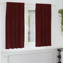 Užtemdymo užuolaidos 2 pcs Vyno raudona 140 x 175 cm Aksomas