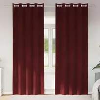 Užtemdymo užuolaidos 2 pcs Vyno raudona 140 x 225 cm Aksomas