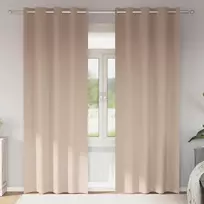 Užuolaidos su žiedais, blokuojančios šviesą 2 pcs Taupe