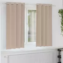 Užuolaidos su žiedais, blokuojančios šviesą 2 pcs Taupe