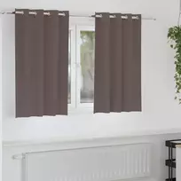 Užuolaidos su žiedais, blokuojančios šviesą 2 pcs Tamsiai rudas