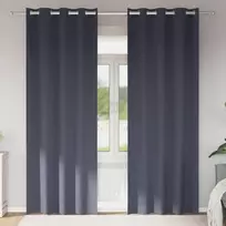 Užuolaidos su žiedais, blokuojančios šviesą 2 pcs Antracitas