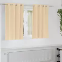 Užuolaidos su žiedais, blokuojančios šviesą 2 pcs Kreminė
