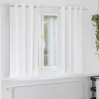 Užuolaidos su žiedais, blokuojančios šviesą 2 pcs Švari balta