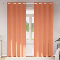 Užuolaidos su žiedais, blokuojančios šviesą 2 pcs Terakotos