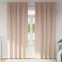 Užuolaidos su žiedais, blokuojančios šviesą 2 pcs Taupe