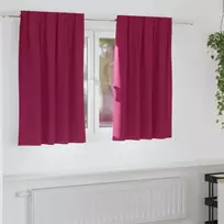 Užuolaidos su žiedais, blokuojančios šviesą 2 pcs Vyno raudona